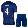 Conjunto (Camiseta+Pantalón Corto) Países Bajos Virgil 4 Segunda Equipación Euro 2024 - Niño